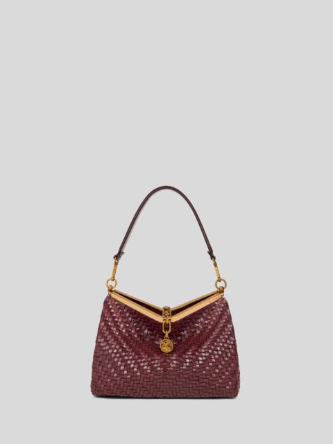 MEDIUM WOVEN LEATHER VELA BAG