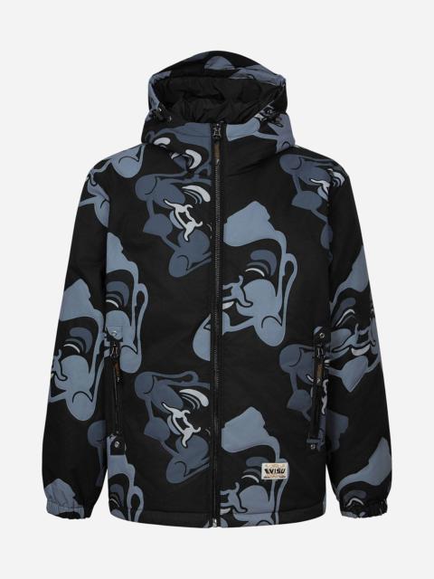 Allover Godhead Print Loose Fit Quilting Jacket