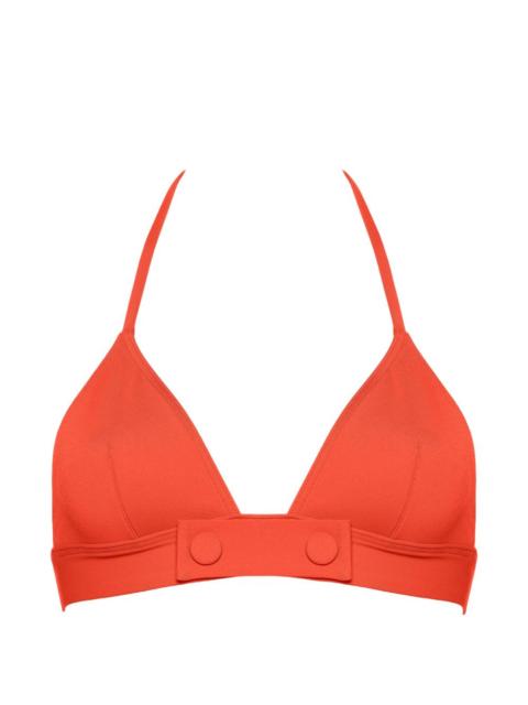 triangle-cup button-detail bikini top