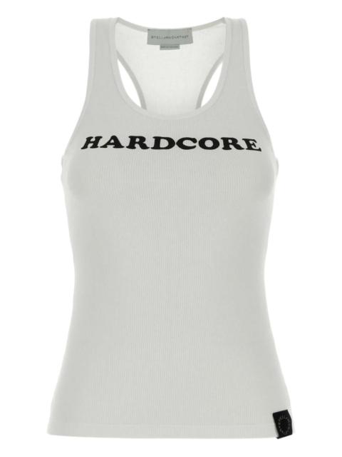 slogan-print tank top