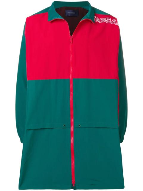 colourblock mid-length sports jacket