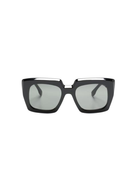 logo-print square-frame sunglasses