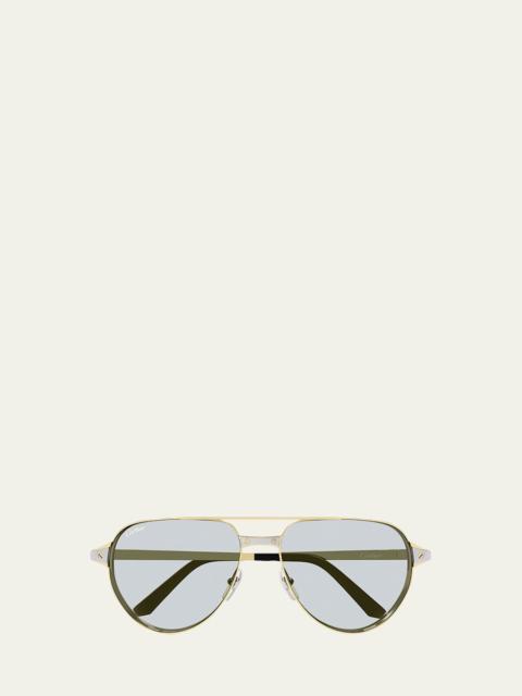 Men's CT0425S-006 Metal and Acetate Aviator Sunglasses