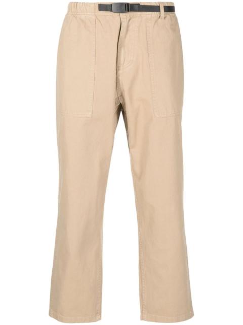 belted-waist cropped trousers