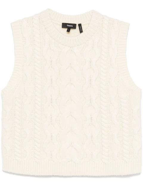 cable-knit vest