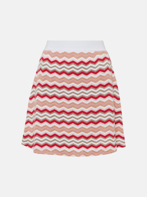 Zig Zag cotton-blend miniskirt
