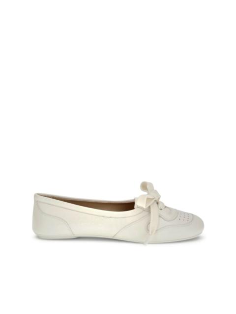 lace-up ballet flats