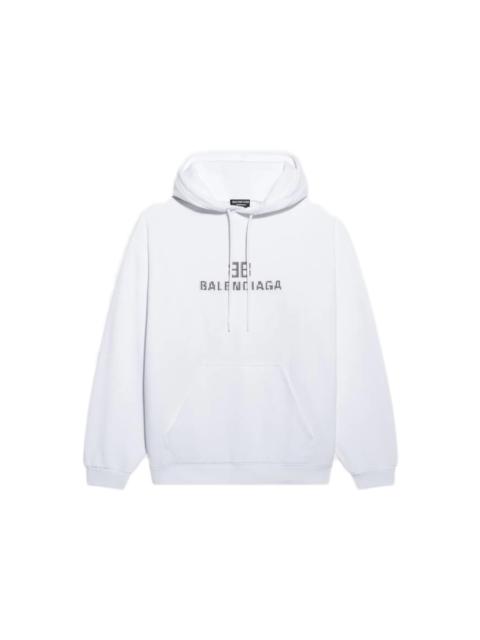 Men's Bb Pixel Medium Fit Hoodie in White