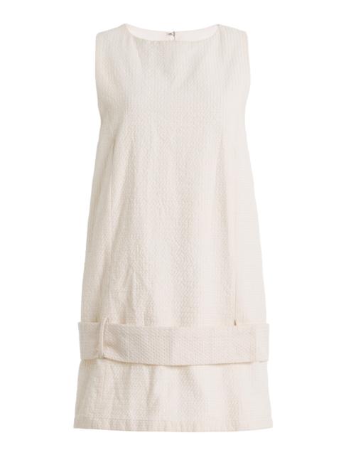 Diana Embroidered Cotton Mini Dress white
