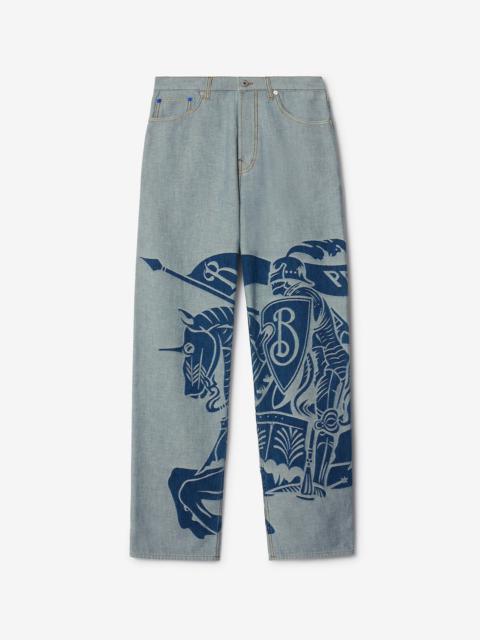 Burberry EKD Oversized Fit Jeans | REVERSIBLE