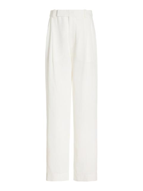 Clemence Straight-Leg Pants white
