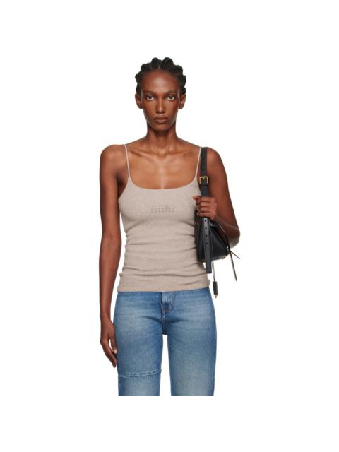 Taupe Lycra Jersey Tank Top