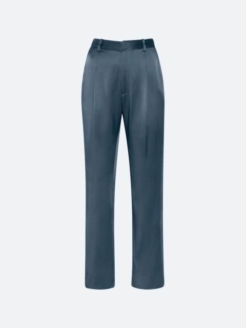 Satin Tapered Pleated Pant