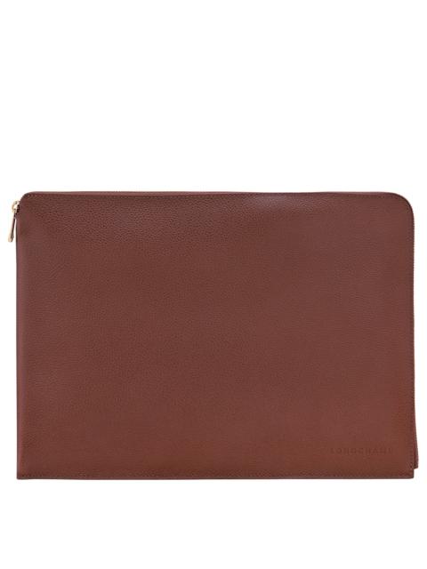 Le Foulonné Laptop case Coffee - Leather