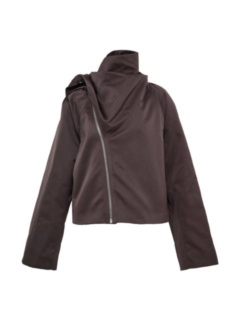 Cropped Scarf Flight Tech Jacket