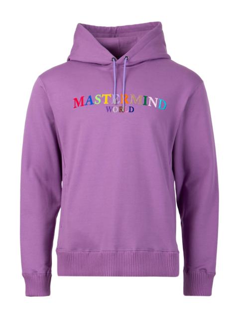 Embroidered Logo Hoodie Purple