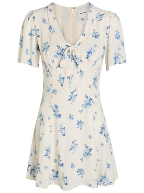 Reformation Tyra Floral-print Crepe Mini Dress