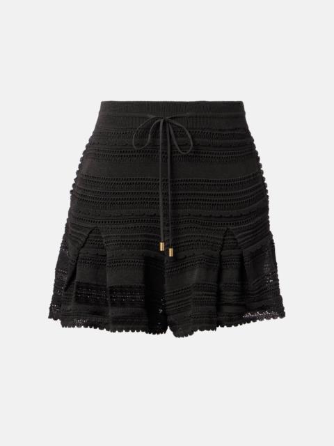 Lucky knitted lace shorts