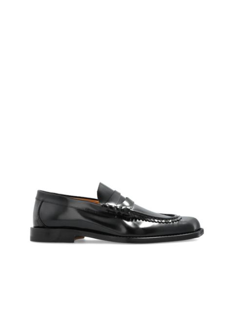 Coin leather loafers