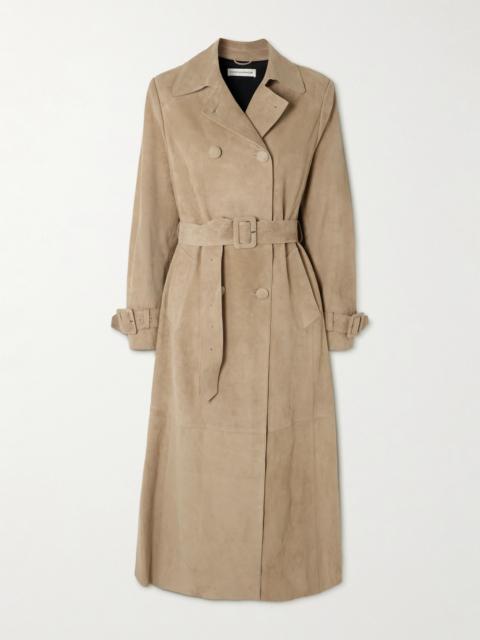 Tate Belted Suede Trench Coat