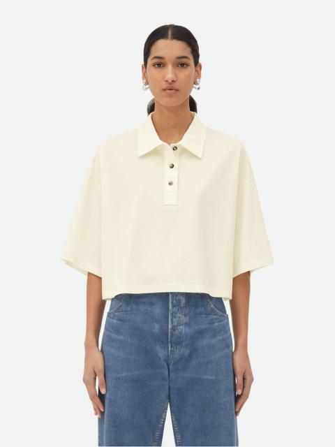 Light Cotton Piquet Cropped Polo