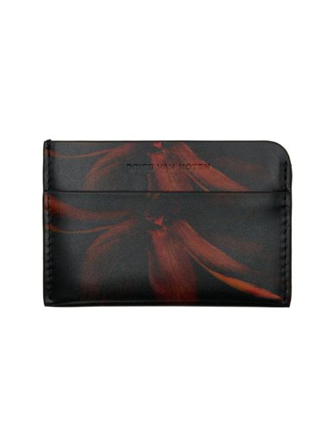 Black & Orange Leather Card Holder