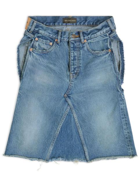 sleeveless denim asymmetrical top