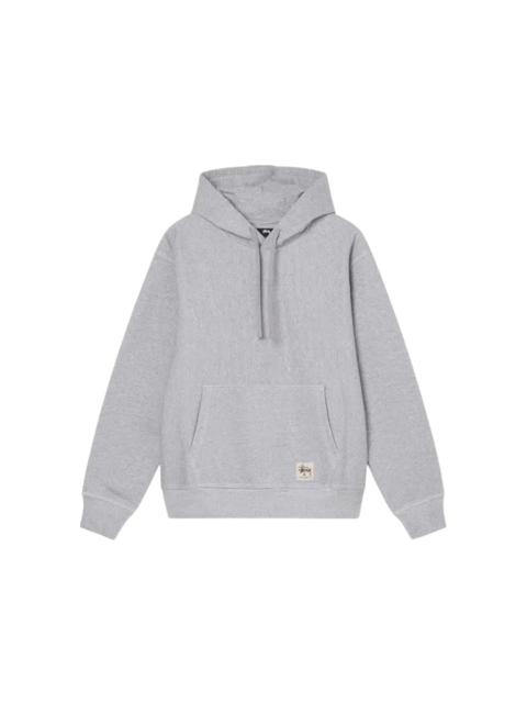 Stussy Contrast Stitch Label Hoodie Grey Heather