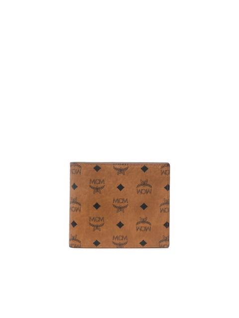 Visetos-print billfold wallet