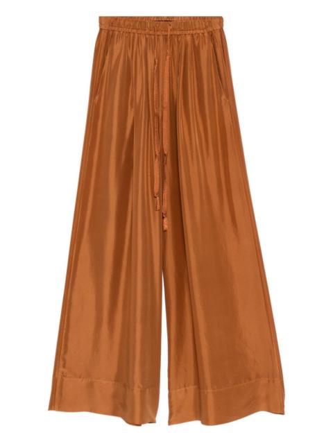drawstring satin trousers