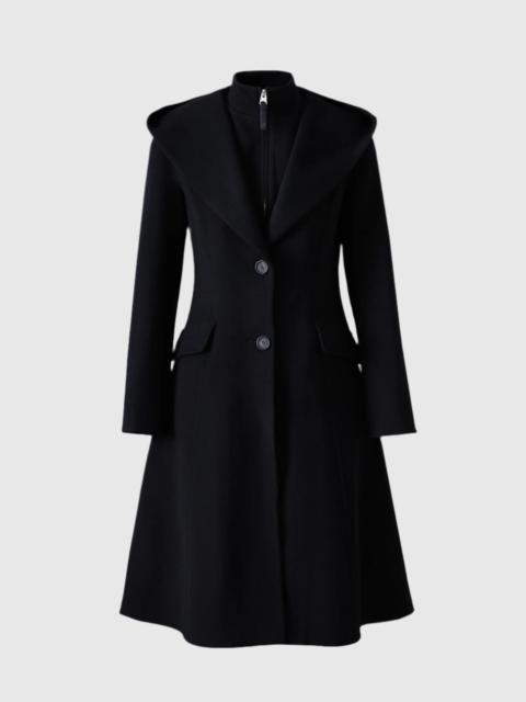 GLORIA Handmade Wool Blend Coat with Removable Bib