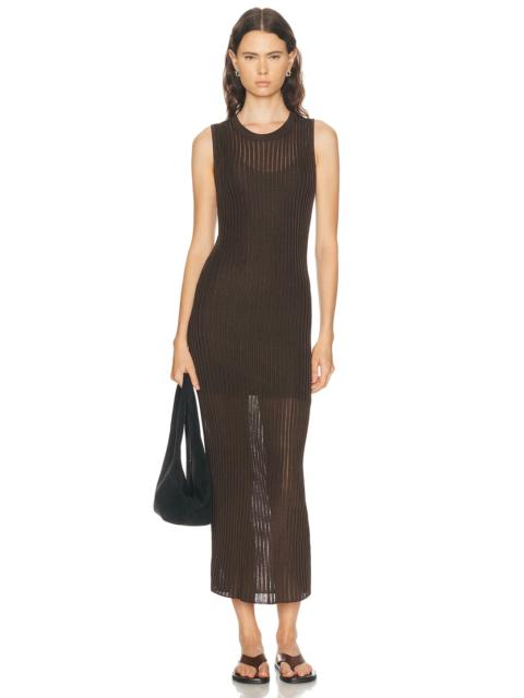 Icaria Loose Fit Semi Transparent Sleeveless Midi Dress