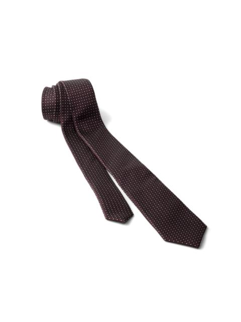 pattern silk tie
