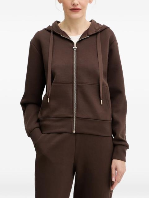 zipped embellished hoodie