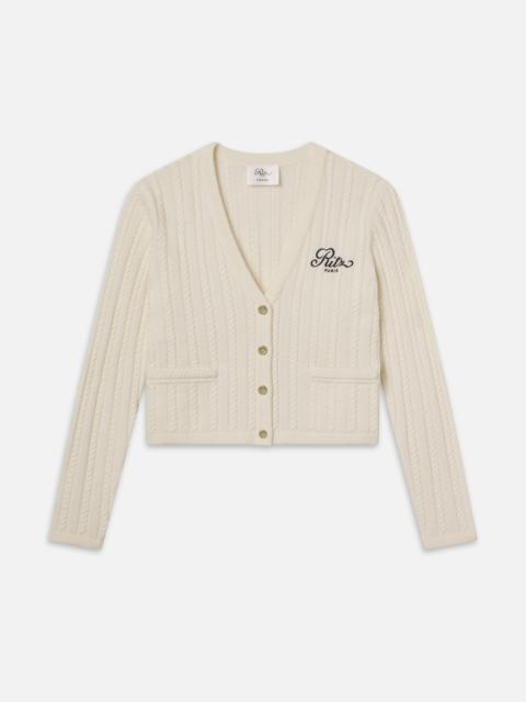 Ritz Cable Cardigan in Cream