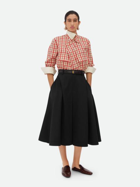 Wool Grain De Poudre Skirt