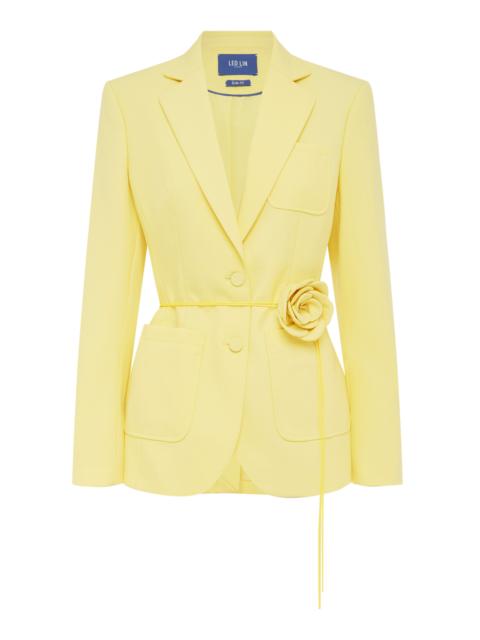 Vester Tailored Wool-Blend Blazer yellow