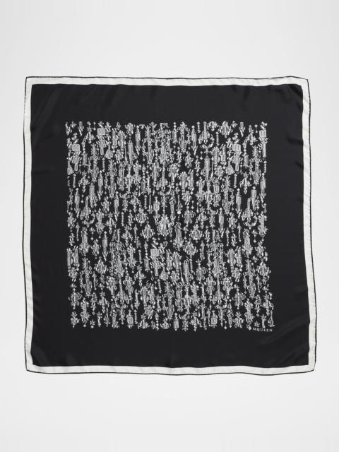 Crystal Mirror Silk Foulard