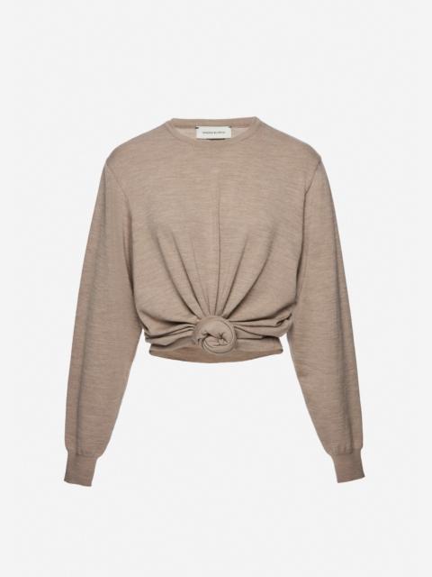 Knotted longsleeve in beige