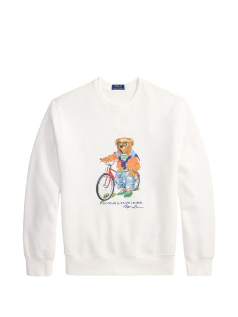 Bear-print crewneck sweatshirt