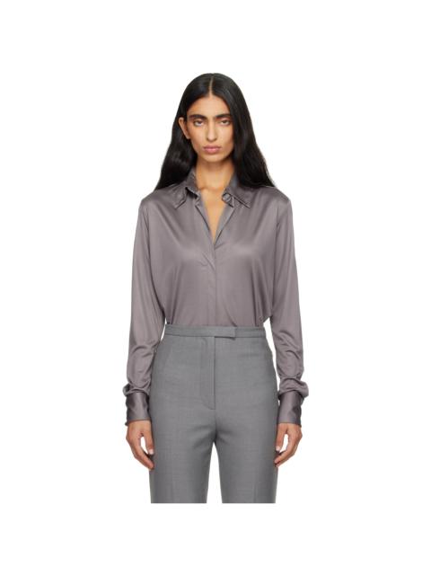 Gray Satin Shirt