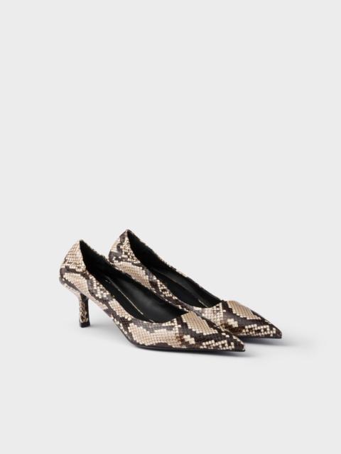 Printed Ayers leather pumps