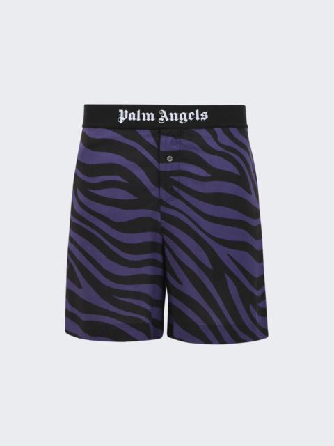 Zebra Print Easy Shorts Purple
