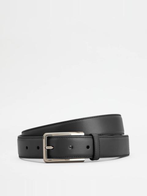 BELT IN LEATHER - BLACK