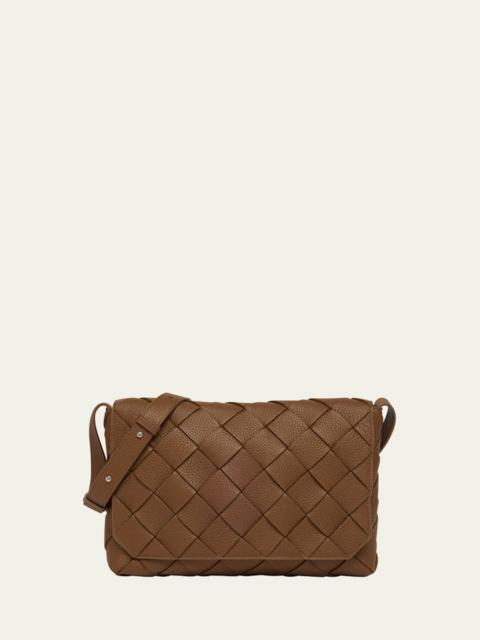 Men's Diago Large Intreccio Leather Crossbody Bag