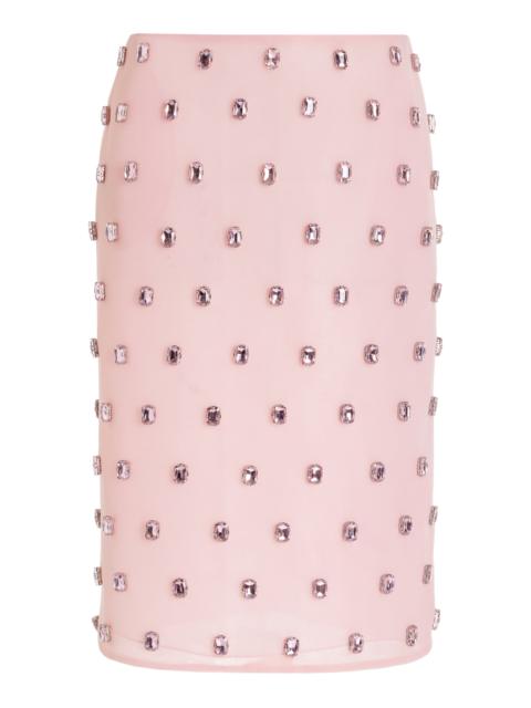 The Leanne Embroidered Pencil Skirt pink