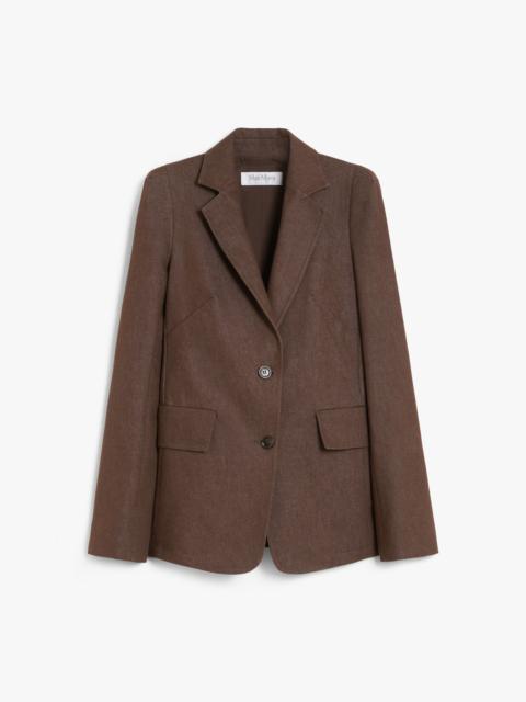 AGGUATI Denim-effect cotton blazer