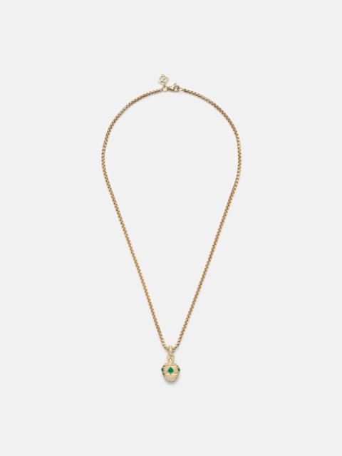 Renaissance® 18kt gold necklace with emeralds and diamonds