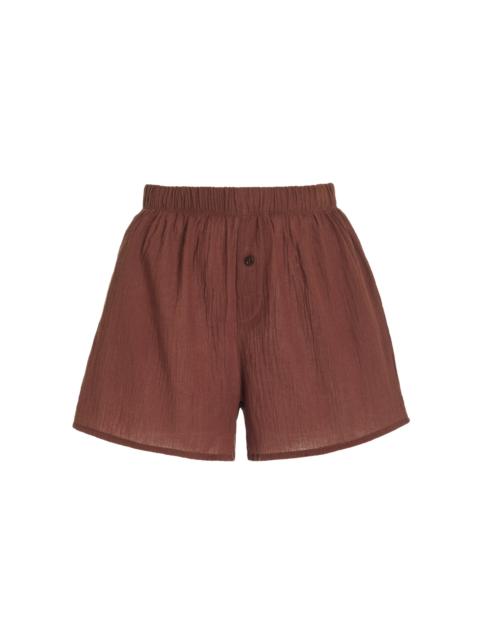 Exclusive Dylan Cotton Boxer Shorts brown