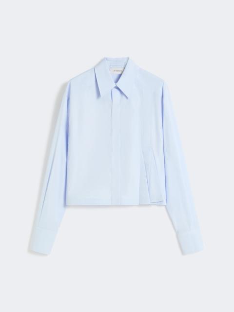 Cropped poplin shirt with asymmetrical pleats - AVIO
